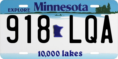 MN license plate 918LQA