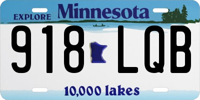 MN license plate 918LQB