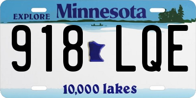 MN license plate 918LQE