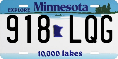 MN license plate 918LQG
