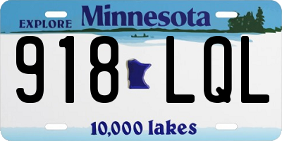 MN license plate 918LQL