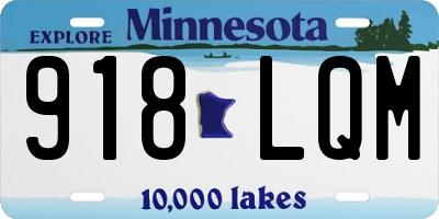 MN license plate 918LQM
