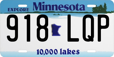 MN license plate 918LQP