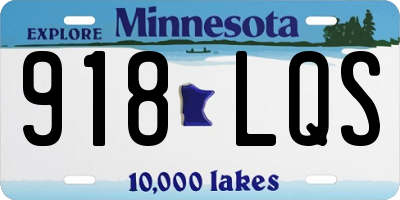 MN license plate 918LQS