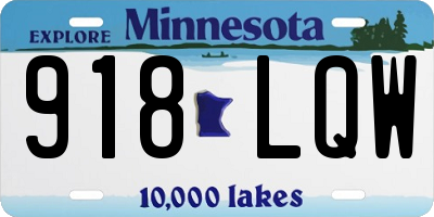 MN license plate 918LQW