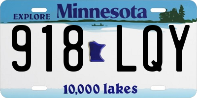 MN license plate 918LQY
