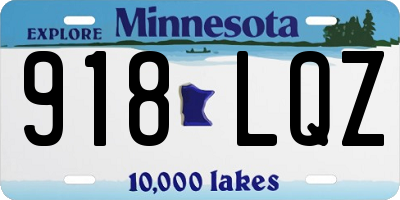MN license plate 918LQZ