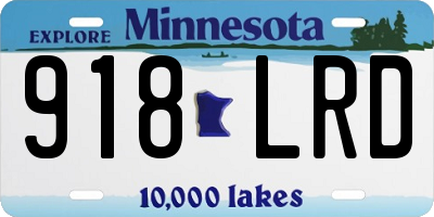 MN license plate 918LRD