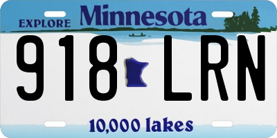 MN license plate 918LRN