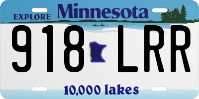 MN license plate 918LRR