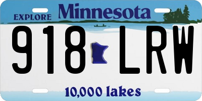 MN license plate 918LRW