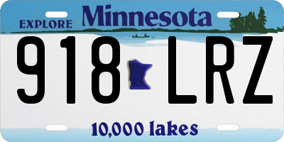 MN license plate 918LRZ