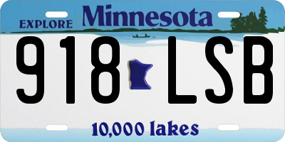 MN license plate 918LSB