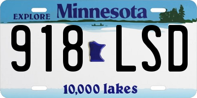MN license plate 918LSD