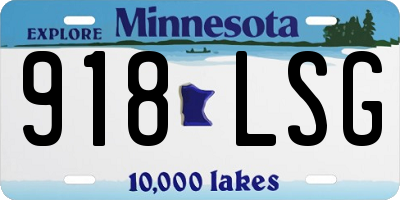 MN license plate 918LSG
