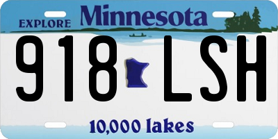 MN license plate 918LSH
