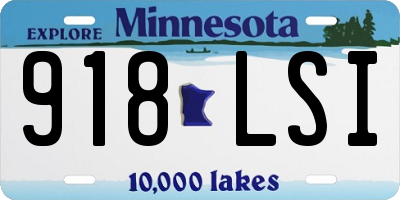 MN license plate 918LSI