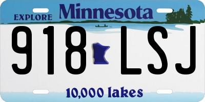 MN license plate 918LSJ