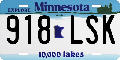 MN license plate 918LSK