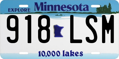 MN license plate 918LSM