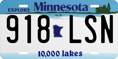 MN license plate 918LSN