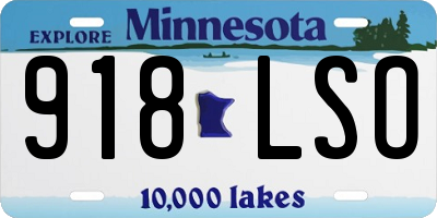 MN license plate 918LSO