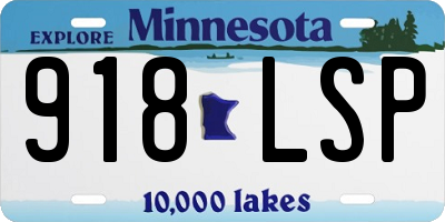 MN license plate 918LSP