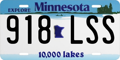 MN license plate 918LSS
