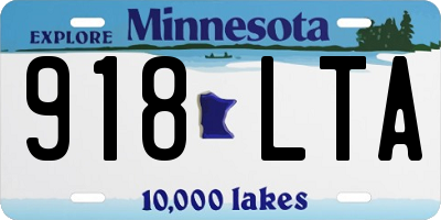 MN license plate 918LTA