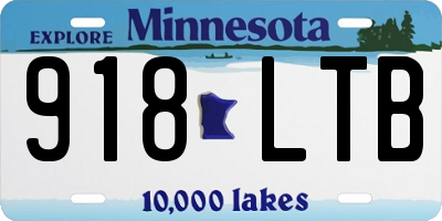 MN license plate 918LTB