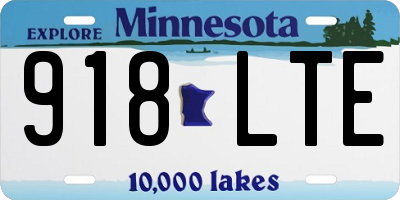 MN license plate 918LTE
