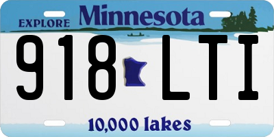 MN license plate 918LTI