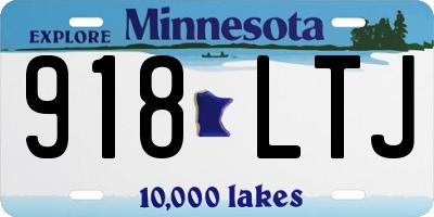 MN license plate 918LTJ