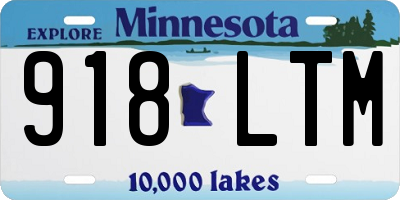 MN license plate 918LTM