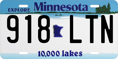 MN license plate 918LTN