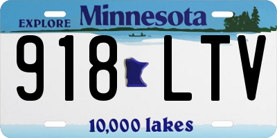 MN license plate 918LTV
