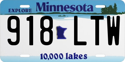 MN license plate 918LTW