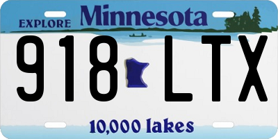 MN license plate 918LTX