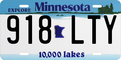 MN license plate 918LTY