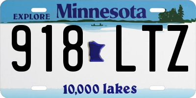MN license plate 918LTZ