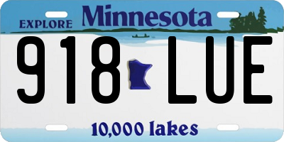 MN license plate 918LUE