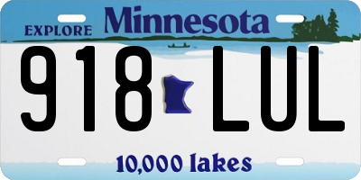 MN license plate 918LUL