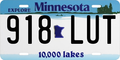MN license plate 918LUT