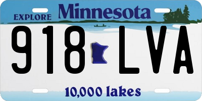 MN license plate 918LVA