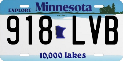 MN license plate 918LVB
