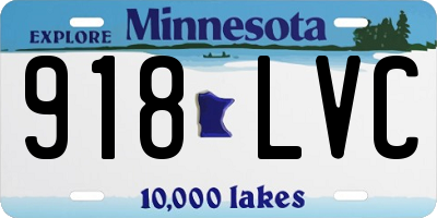 MN license plate 918LVC