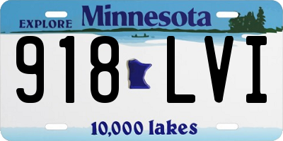 MN license plate 918LVI