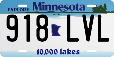 MN license plate 918LVL