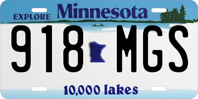 MN license plate 918MGS