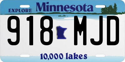 MN license plate 918MJD